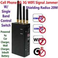 China 4 Antenna Portable Cell Phone GSM 3G WIFI Signal Jammer Blocker W/ Single Band Switch for sale