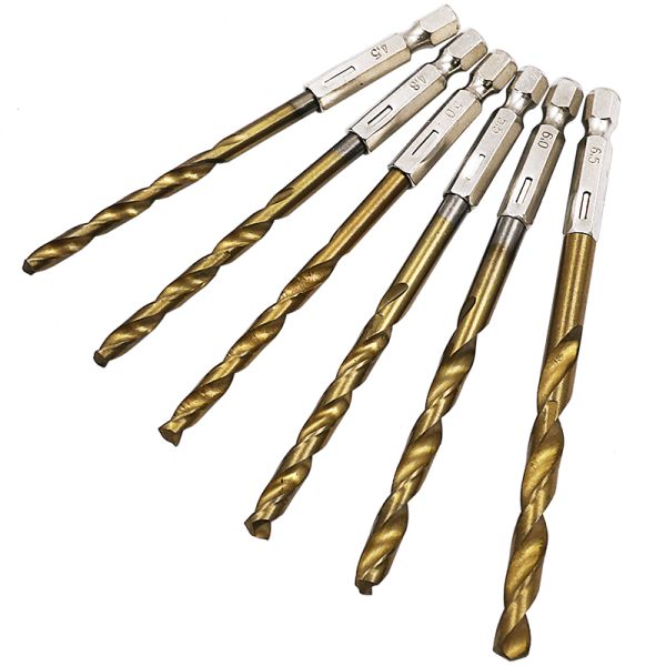 13pcs High Quality HSS Steel Electric Screwdriver Bit 6.35mm Twist Drill 1.5-6.5mm for Masonry Drilling