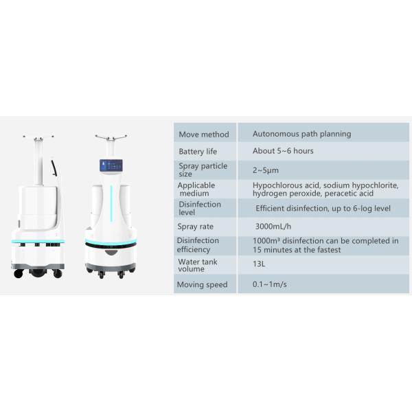 Android 5.1 Disinfection Spray Robot IPS Screen Autonomous Delivery Robot Project