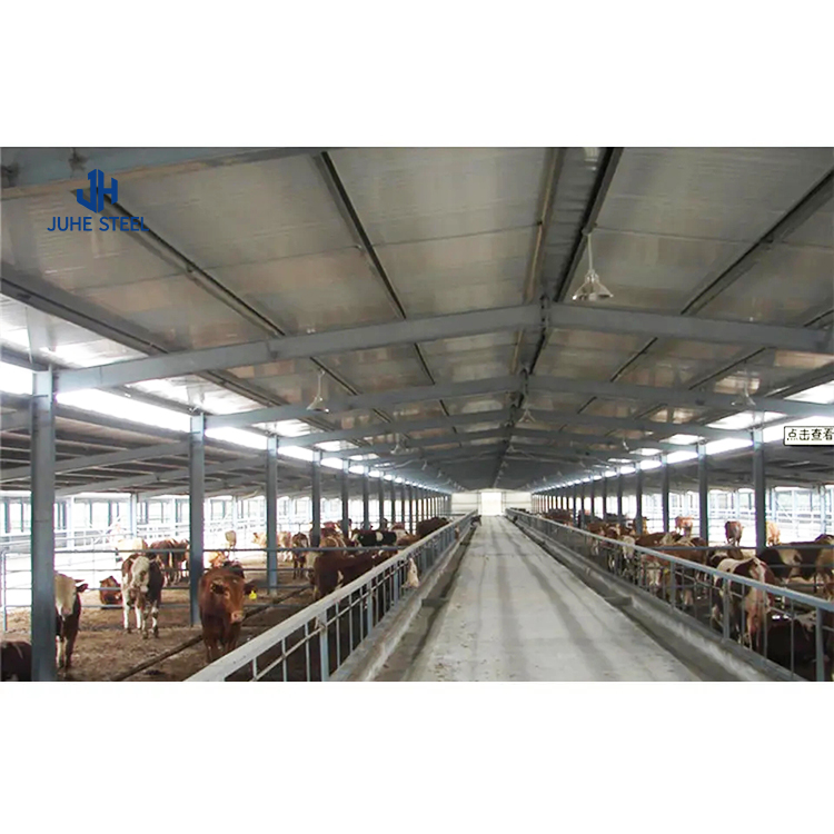 Sliding Door Goat Sheep Steel Structure Farmhouse for Wind Load 200 Km/h and Livestock