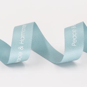 Custom Printed Gift Packaging Ribbon , Double Faced Silk Satin Ribbon