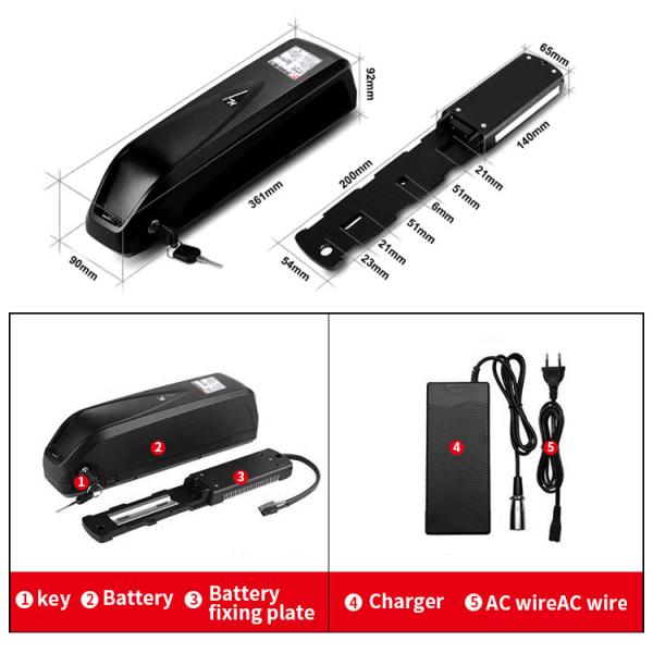 36V 10Ah Electric Bicycle Battery Pack 500 Times 18650 Ebike Battery