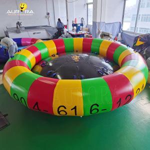China 3m 4m 5m Dia Inflatable Towable Boat Toys Rotating Spinning Disco Boat Tube on sale