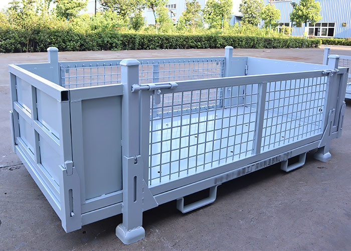 Buy cheap Heavy Duty Collapsible Cage Pallet Q235 Metal Stillage Grey product