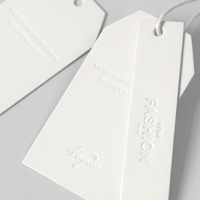 Custom Design Printing Name Logo Paper Clothing Garment Hanging String Paper Hang Tag