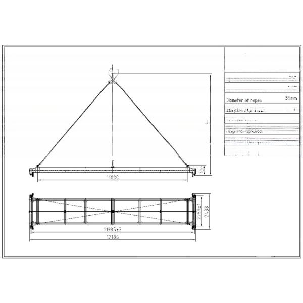 Condition 42 Tons Payload 40ft Shipping Container Spreader Semi-Auto Lifting Beams with Sling Demension 12118 x 2438 mm
