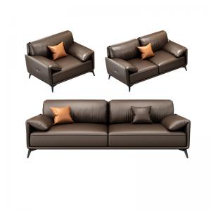 China Office Conference Room Sectional Sofa Set 1 1 2 with Tea Table in Italian Design Leather on sale