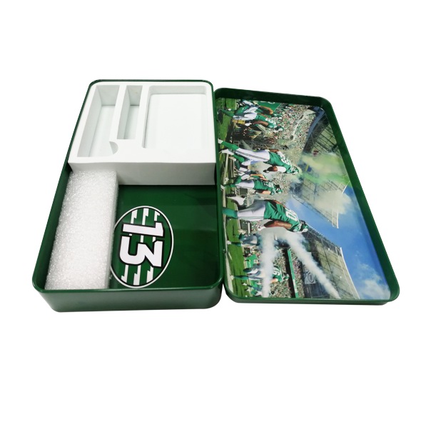 Durable Rectangular Gift Tin Cans With Hinged Lid Gifts Keepsakes