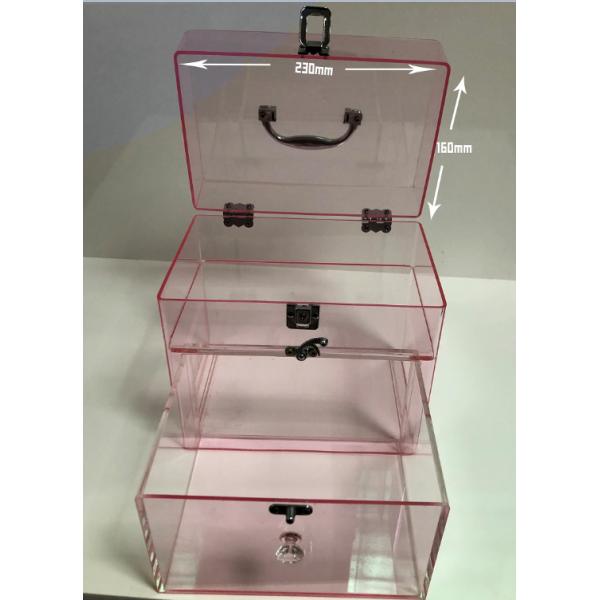 OEM Pink Promotion Display Cosmetic Holder Acrylic Brochure Display