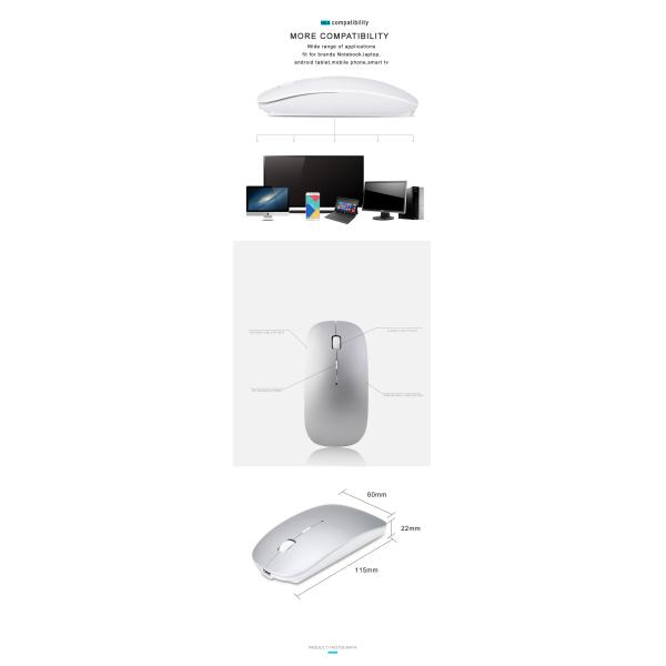 Factory sell wireless bluetooth mouse rechargeable mini usb 3d optical computer wireless mouse withbroardcom chipset