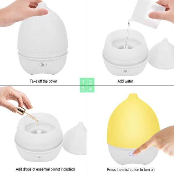 Compact 80ml Ultrasonic Cool Mist Aromatherapy Diffuser