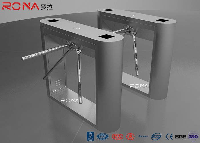 Automatic Pedestrian Half Height Turnstile 304 Stainless Steel Fingerprint /