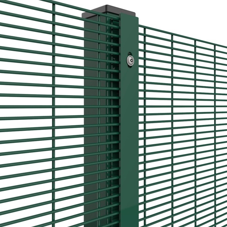 3"x0.5" diameter 3mm/4mm 358 high security wire fence for prison and jail 2000mm height with 4 v fold at 150mm sections