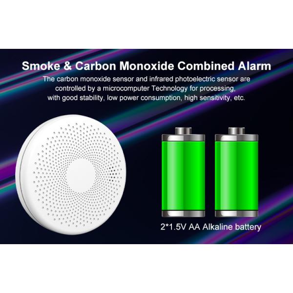 Tuya Wifi Smart Carbon Monoxide And Smoke Alarm 2 In 1 Detector Sensor