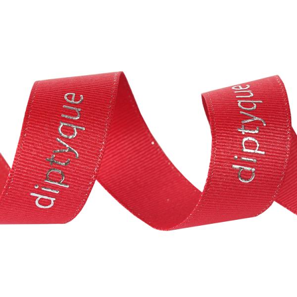 Colored 25MM Satin Ribbon , Customized Logo Double Sided Satin Ribbon