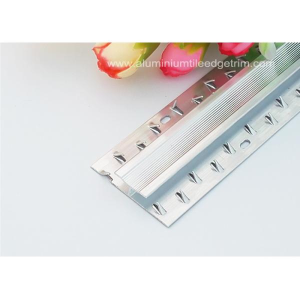 Buy cheap 6063T5 Aluminium Carpet Dual Edge / Joint Strip Shiny Silver Effect product