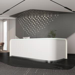 Texture Artificial Stone Countertop Front Desk Company Hotel Reception Desk