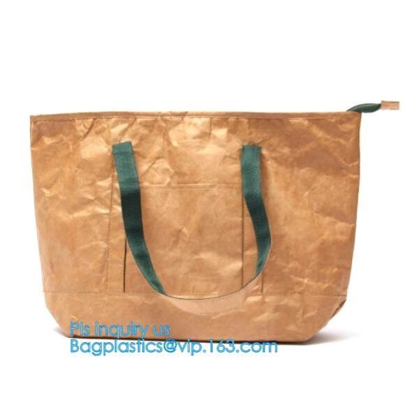 Eco-friendly Tear-resistant Dupont Paper Handbag Durable Tyvek Shopping Waterproof Tote Bag with Zipper bagease package