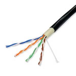 RoHS Complied PE Jacket UTP CAT5E Solid Bare Copper Outdoor Bulk Ethernet Cable