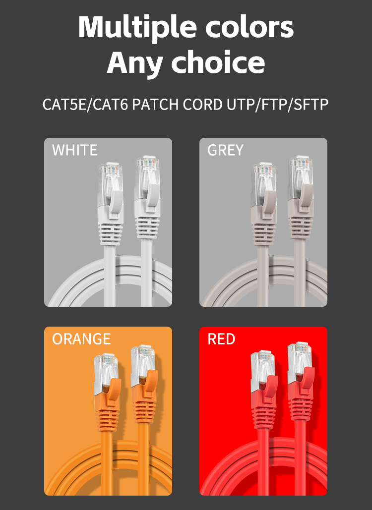 7/0.12 CCA Conductor Material CAT 6 Ethernet Cable 1m 2m 3m 5m UTP Patch Cord RJ45 Cable