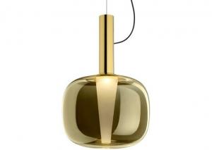 Buy cheap lampara rose golden shinny golden chrome sliver decorative glass pendant light for restaurant product