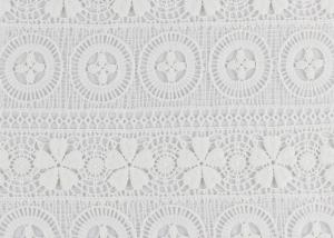 Buy cheap Polyester Water Soluble Lace Fabric With Linear Lace Designs For Ladies Party Dress product