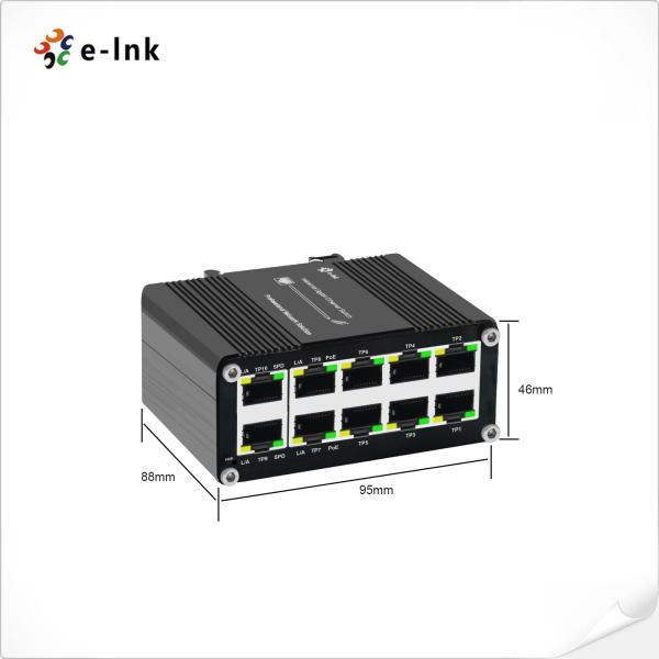 10 Port Unmanaged PoE Switch 8 Port 10/100/1000T 802.3at To 2-Port Gigabit RJ45 Uplink