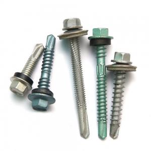 Buy cheap HDG Electroplating Hex Head Stainless Steel 410 Self Drilling Screws Zinc Plated Sandblast Electric product