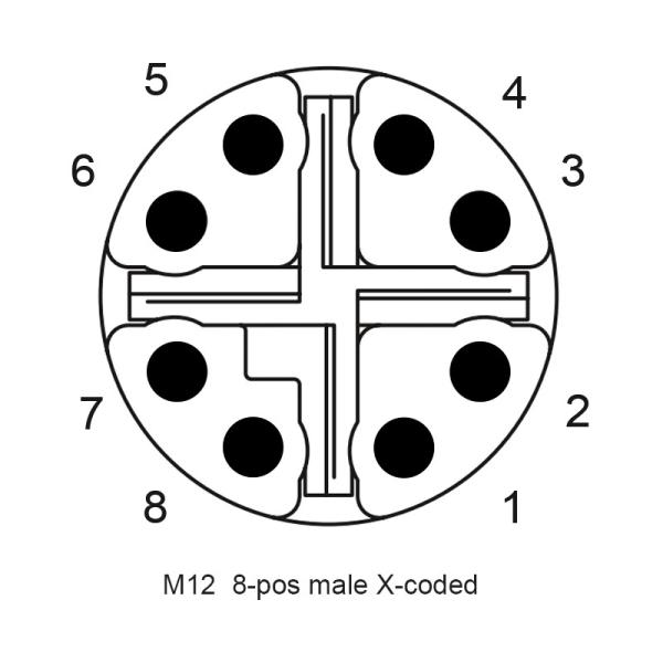 Industrial Right Angle Acoding D-Coded Panel Front Ip67 Circular Straight Sensor M12 PCB Angled Waterproof Connector