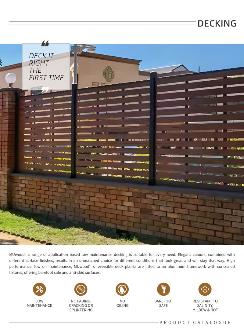 Wood WPC Fencing Panels Waterproof Composite Slatted Fence Panels