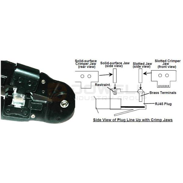 High Carbon Steel RJ11 RJ12 RJ45 Crimping Tool 7.875 Inch