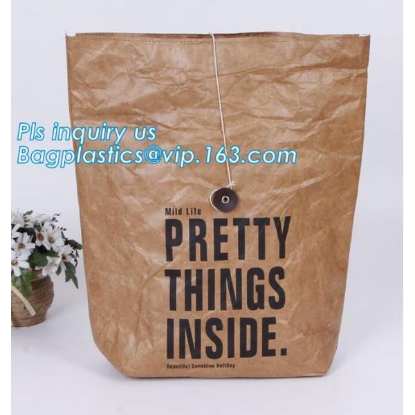 Eco-friendly Tear-resistant Dupont Paper Handbag Durable Tyvek Shopping Waterproof Tote Bag with Zipper bagease package