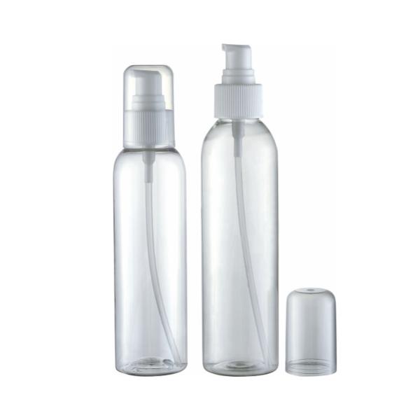 Industrial Cosmetic Clear PET Bottle 30ml 50ml with Fine Mist Sprayer and Custom Color