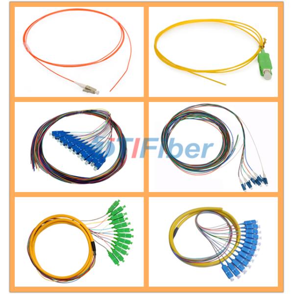 Orange Color Jacketed Single Mode Pigtail 0.9mm OFNP PVC LSZH OFNR OFNP Cable Type