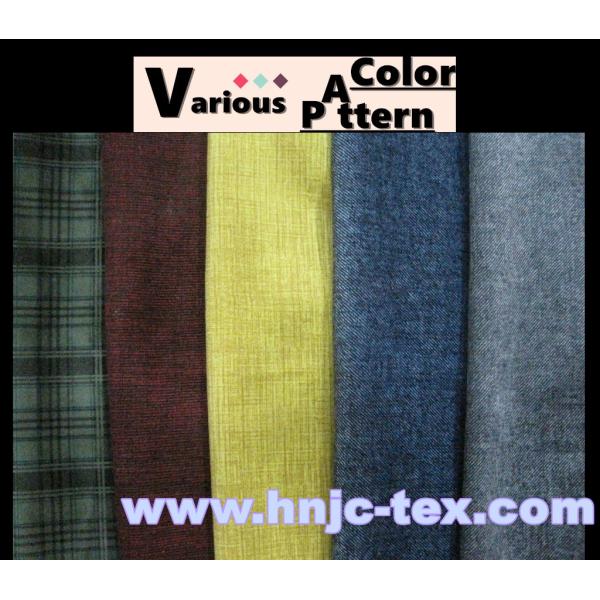 100% polyester plaid cotton imitation velvet fabric/classic imitate cotton velveteen