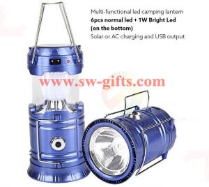 China Plastic Multi-function Solar Camping Lantern Rechargeable,Portable Solar Rechargeable led Camping Lantern Flashlights on sale