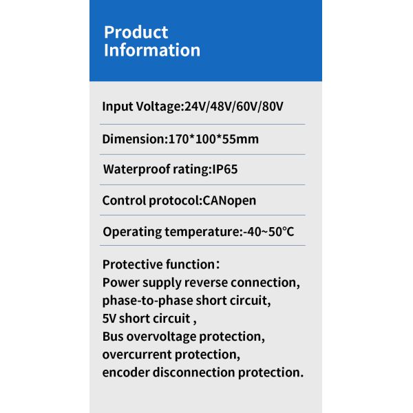 Explosion proof Servo Motor Driver 750W for Open Close Sensors Fire Alarm With Incremental 2500-line Encoder