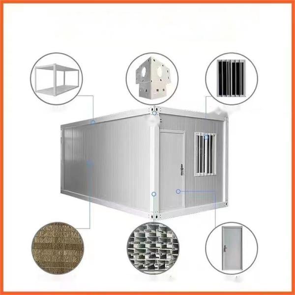 40ft Sandwich Panel Steel Structure Container House with Bathroom and Steel Door