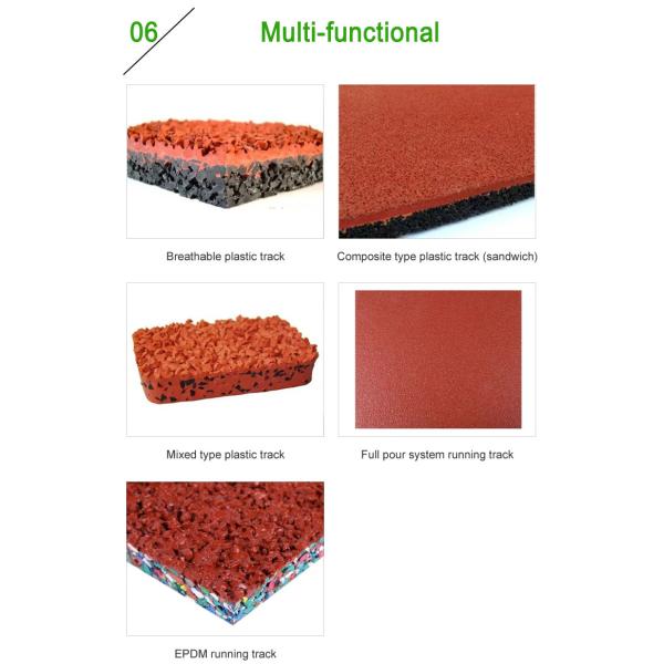 13mm Prefabricated 400 Meter Standard Track Athletic Running Track Surfacing Synthetic Track