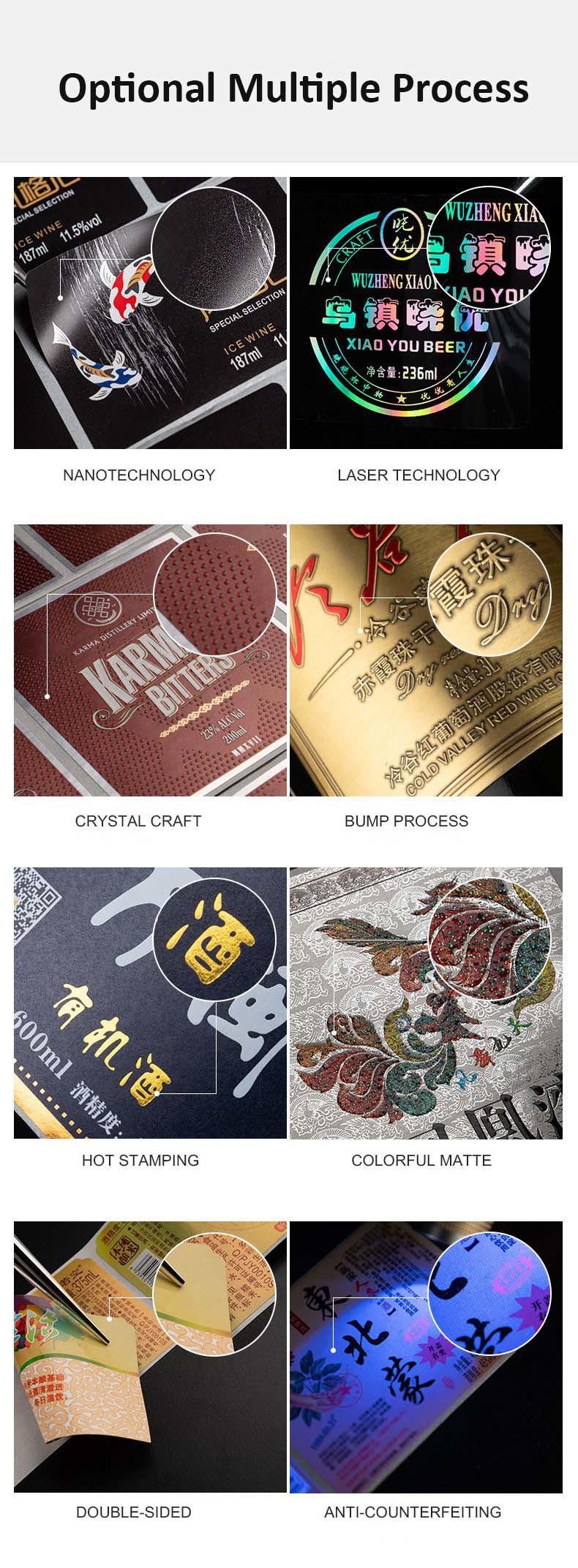 Round Custom Candle Warning Labels With PE PET Bopp Vinyl Synthetic Paper
