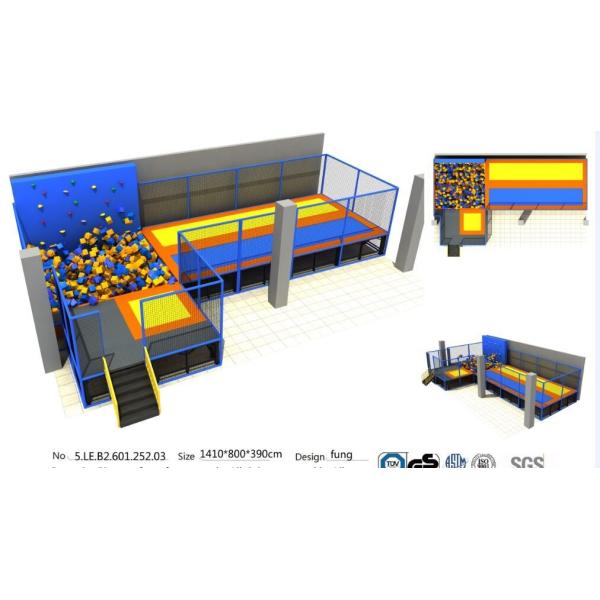 Senjun 112M2 Large Indoor Trampoline Park/ China Bungee Park With Clambing Wall for Commercial