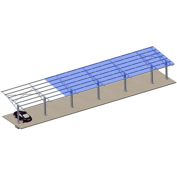 Q235 Steel Solar Carport Structures with CE Certification and 1.4KN/m2 Snow Load