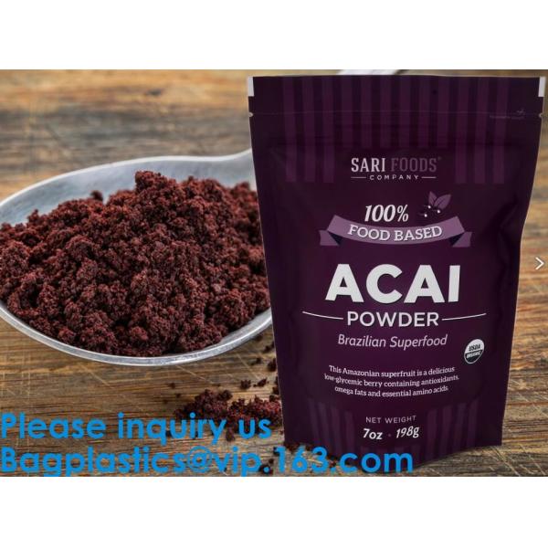 Stand Up k Logo Printed Kraft Craft Paper Bags Food Grade Stand Up Zipper Frozen Pouch Bag Bagease Bagplastics