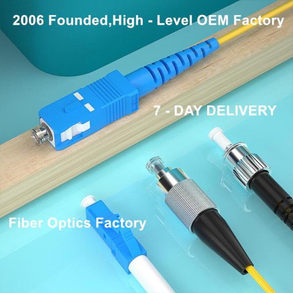 Data Centers OFNR Jackets Fiber Optic Patch Cord Single Mode SC To SC 10M