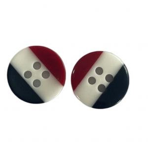 Buy cheap Customize Design Plastic Shirt Buttons Three Color Combo 4 Hole In 20L For Shirt Clothes product