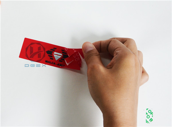 Blank Thin Egg Shell Stickers , Colourful Tamper Evident Destructible Vinyl