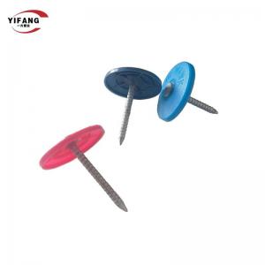 China Multi Colored Small Plastic Cap Nails Customized Length Corrosion Resistance on sale