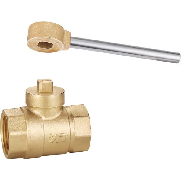 1601 Female x Female Magnetic Lockable Brass Ball Valve Sizes DN15 DN20 DN25 DN32 DN40 DN50 Stemhead Square Patterned