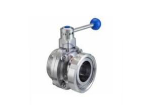 Buy cheap SS304 / 316L Male Threaded Butterfly Valve Multi - Position Handle product
