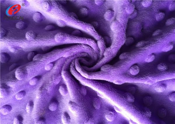 Quality 2mm Super Soft Minky Dot Polyester Bubble Fabric Minky Plush Fabric for sale